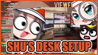 Mysta reveals Shu's Desk Setup -【Nijisanji EN | Mysta Rias, Shu Yamino】