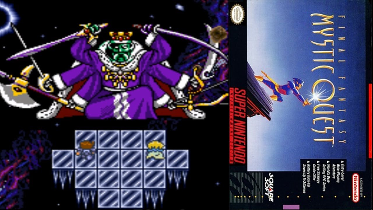 Final Fantasy Mystic Quest (1992/SNES) FULL PLAYTHROUGH + Final Boss ...