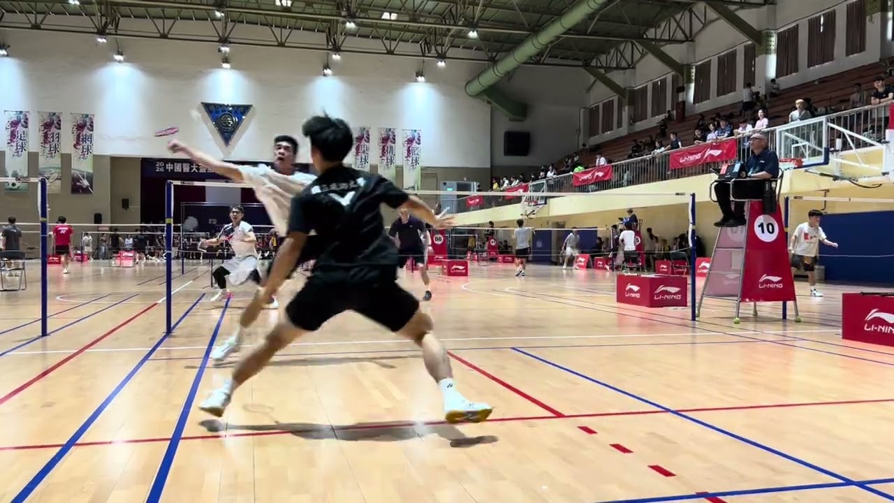 第十九屆李寧中國醫大盃全國羽球錦標賽 李寧銨科 胡晧翔-陳柏宇 23-25 國立成功大學 周承緯-葉其叡