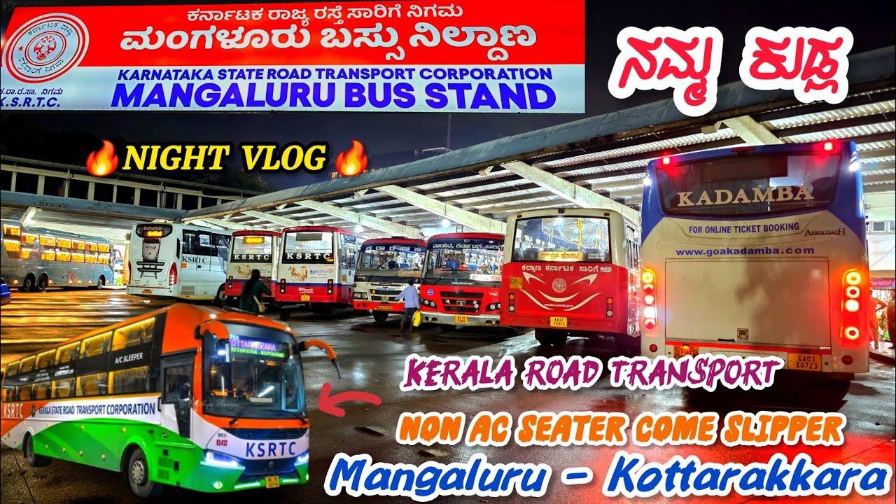 Mangaluru Bus Stand | ಮಂಗಳೂರು ಬಸ್ ನಿಲ್ದಾಣ | Night Vlog #bus #vlog #goa #mangalore 