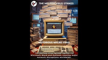 🦠 The Melissa Virus Strikes – March 26, 1999