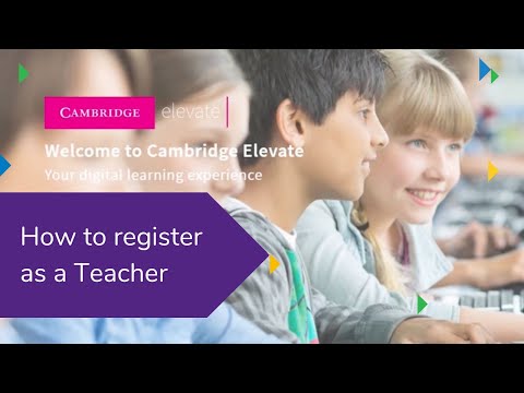 How to Register as a Teacher for Cambridge Elevate