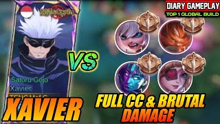 EASY MATCH! XAVIER SOLO RANK VS HERO CC & BRUTAL DAMAGE | Top 1 Global Xavier Build - Mobile Legends