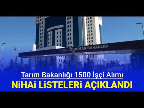 Tarım ve Orman Bakanlığı 1500 işçi alımı nihai aday listeleri geldi: Kura çekim canlı yayın ne zaman