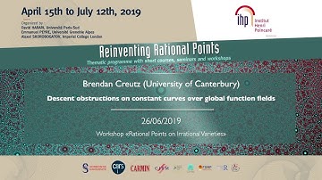 Descent obstructions on constant curves over global (...) - Creutz - Workshop 2 - CEB T2 2019