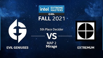 CS:GO - EXTREMUM vs. Evil Geniuses [Mirage] Map 2 - IEM Fall 2021 - 5th Place Decider - NA