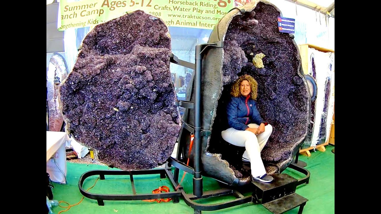 Giant Amethyst Crystal Energy Chamber at the Tucson Gem Show 2020