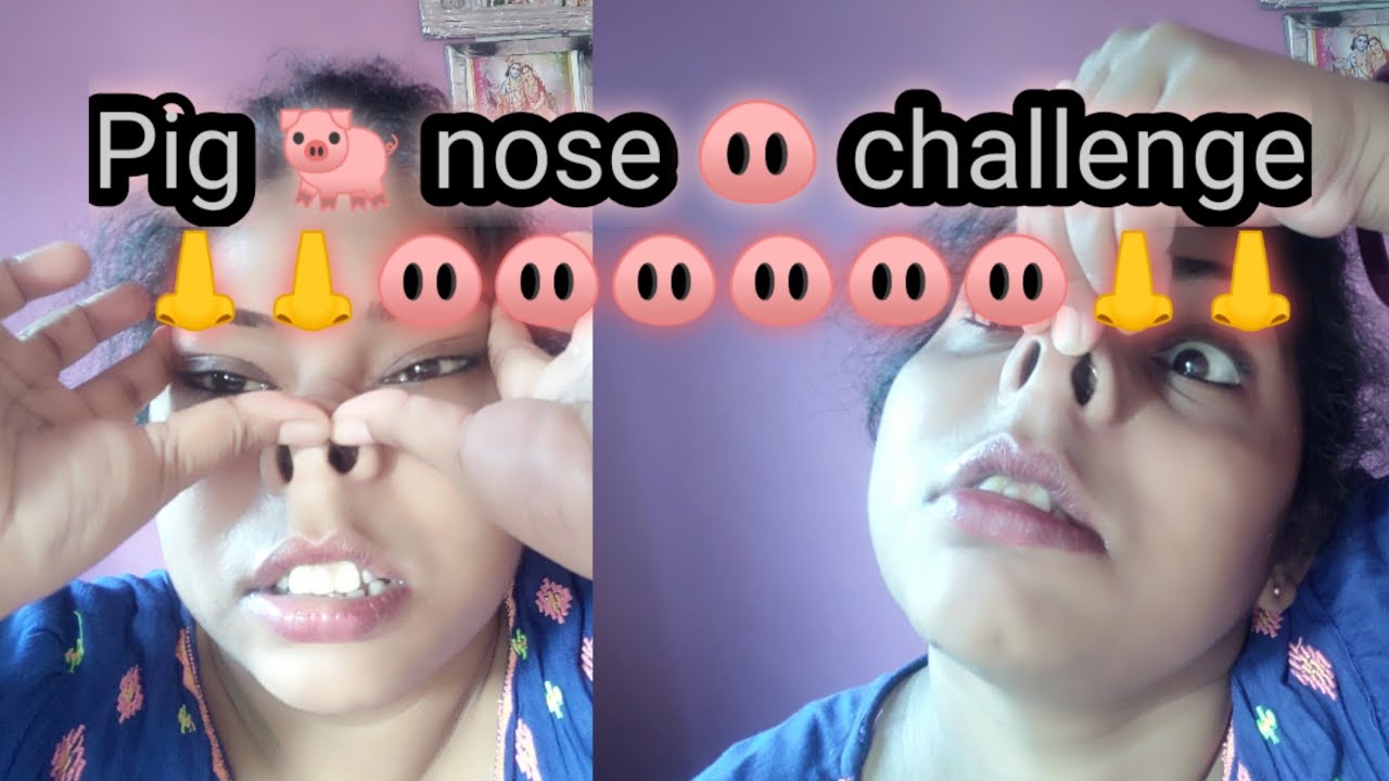 Pig 🐖 nose 🐽🐽 challenge//a requested video//simple ইন্দু YouTube