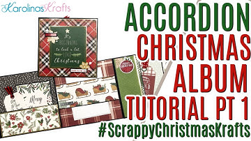 Accordion Mini Album TUTORIAL & SHARE, @letsgetscrappy2654 Collab Feb 2024 #scrappychristmaskrafts