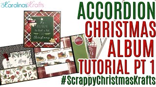 Accordion Mini Album TUTORIAL & SHARE, @letsgetscrappy2654 Collab Feb 2024 #scrappychristmaskrafts