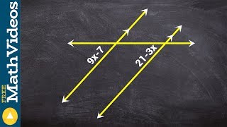 Angle Relationships Solve for the variable using corresponding angles ex 1