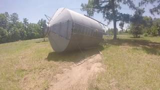 Standing up  Silo #1 for the tiny house build