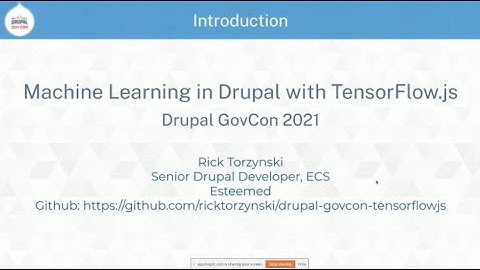 Machine Learning in Drupal with Tensorflow.js