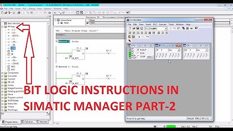 BIT LOGIC INSTRUCTIONS IN SIMATIC MANAGER 5.6