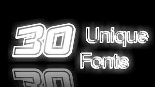 30 best  Unique free Fonts for Posters , logos and Flyers