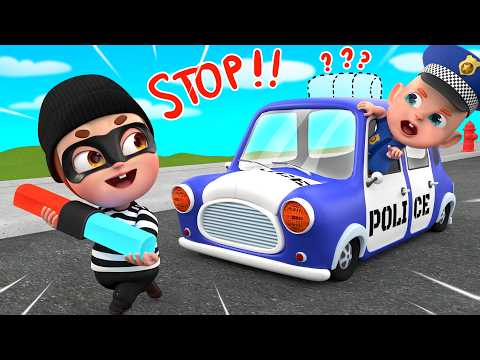 Carro de Polícia Super Perdeu a Sirene 🚓 | Música da Polícia | Rosoo Músicas Infantis