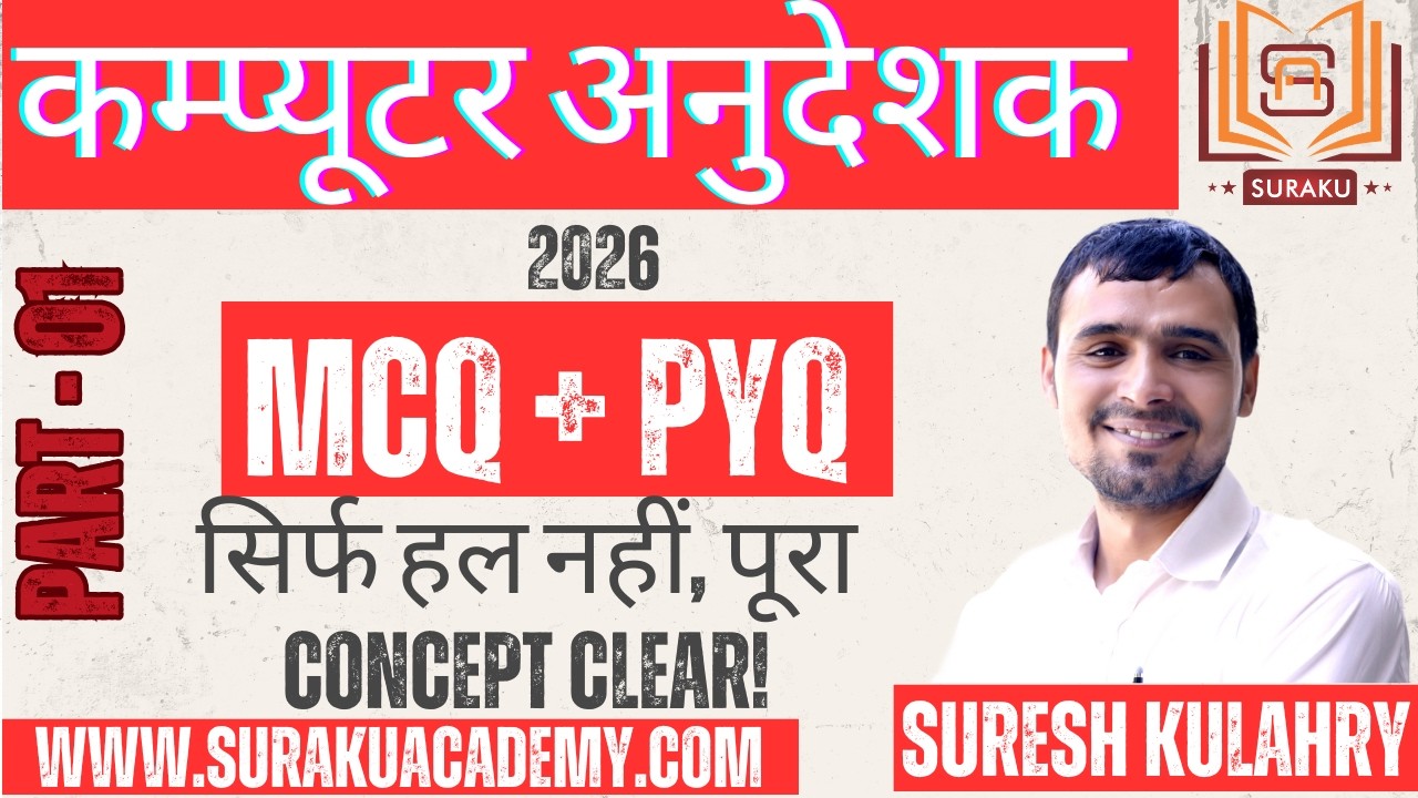 Computer Instructor Exam 2026 | MCQs + PYQs Complete Preparation | Part-01 | Hindi | Suraku Academy