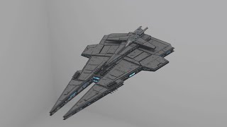 #starwars #theoldrepublic #3dmodel The Harrower class dreadnought