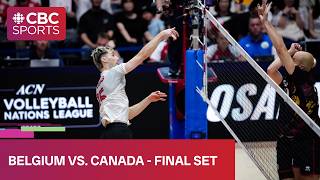 Final set of Belgium vs. Canada at FIVB Volleyball Nations League stop in Osaka | #CBCSports