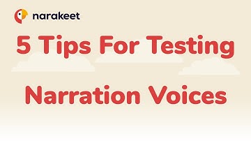 Five tips for testing narration voices