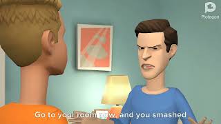 Matt smashes the TV and gets Spanked and gets grounded