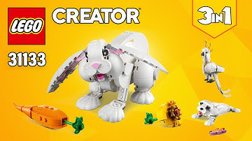 LEGO® Creator 3in1 White Rabbit (31133)[258 pcs] Cockatoo Parrot & Seal | Building Instructions