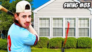 I Hit Progressively Harder Baseballs at a Window Until it SHATTERED