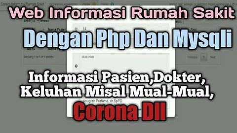Cara membuat Sistem informasi rumah sakit berbasis web