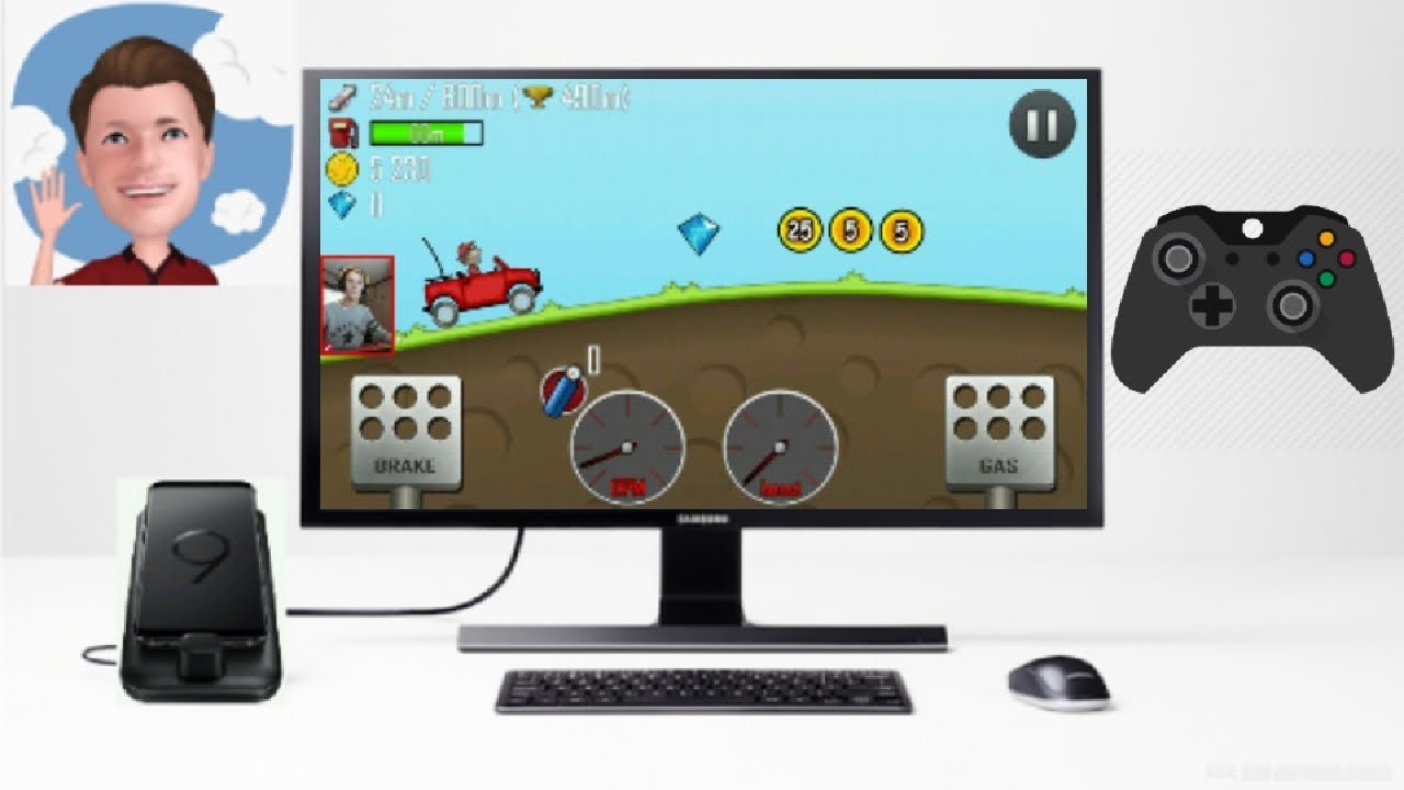 Samsung DeX Gaming Hill Climb Racing YouTube