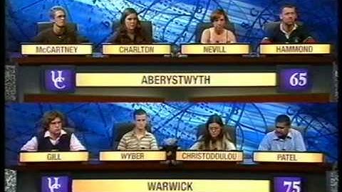 University Challenge 2007 Quarter-Final: Warwick v Aberystwyth Part 2