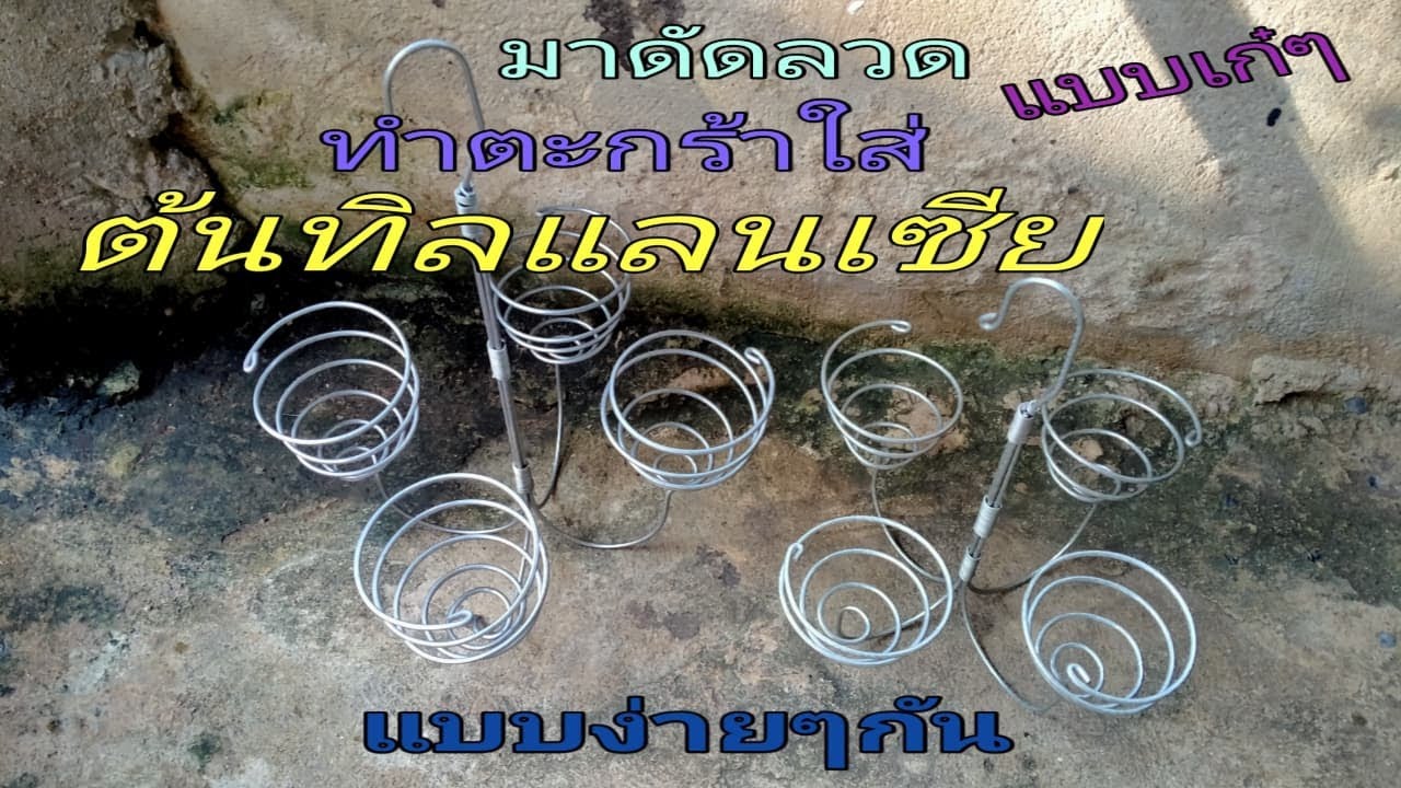 DIY ดัดลวดทำตะกร้าใส่ต้นทิลแลนเซียแบบช่อสวยๆๆ