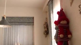 レースカーテン掛け替え　ウィリアムモリスにドイツ製無地のレース　新座市