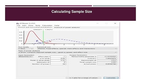 Using G*Power to Determine Sample Size