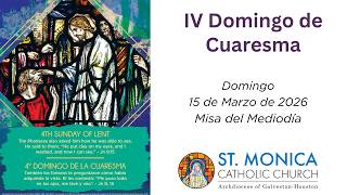 4º Domingo de Cuaresma | Misa del Mediodía - 15 de Marzo de 2026 | Santa Mónica