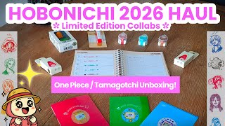 Hobonichi 2026 Haul | One Piece \& Tamagotchi unboxing!