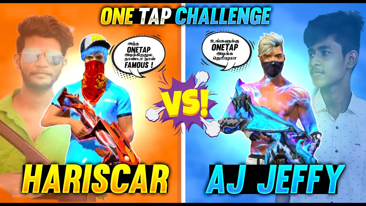 One Tap Challenge-ஆ😳||💥Hariscar Vs Aj Jeffy💥||😈Pc Vs Pc👿||Garena-Free Fire