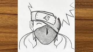 Easy anime drawing || How to draw Kakashi face || How to draw anime step by step