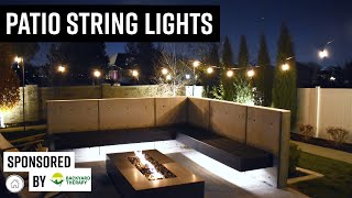 DIY How to hang patio string lights - with POLES! Get an extra 5% off!