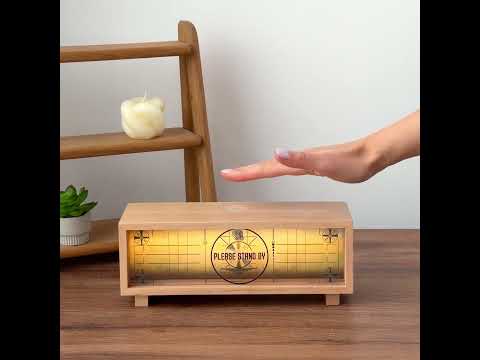 Нічник-панорама "Please stand by", лаковане дерево (LED, Акумулятор, USB Type-C), видео 1