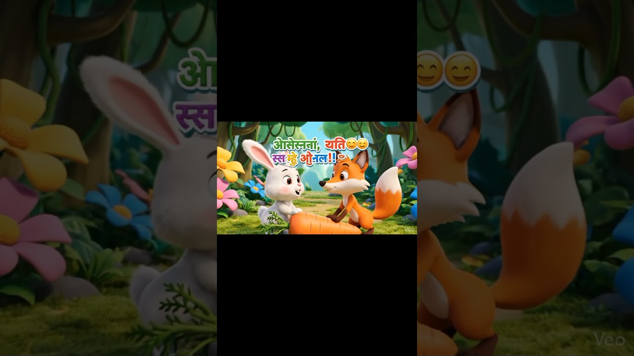 Funny Fox 🦊 vs Rabbit 🐰 | Cute Cartoon Short‎