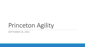 Princeton Agility, Sept. 2022: Lightning talks and Open Space Overview