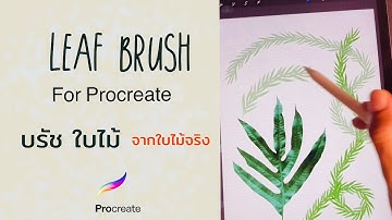 ทำบรัชใบไม้ใน procreate จากใบไม้จริง Leaf Brush บรัชจากวัสดุธรรมชาติ ไอเดียทำบรัช #procreatebrush
