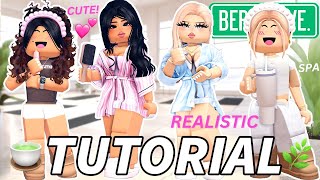 Realistic MOM & GIRL CHILD *SELF CARE ROUTINE SPA DAY* Outfit Codes For Berry Avenue! screenshot 4