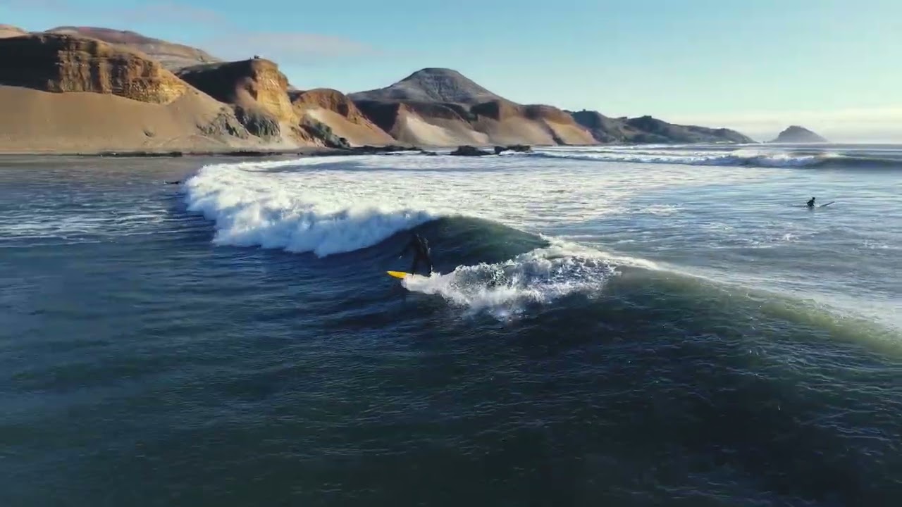 Surfing One Minute Wave at Chicama, Peru