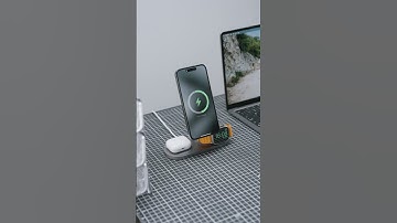Why carry multiple chargers when one can do it all? #iphone #desksetup #tech  #wirelesscharger
