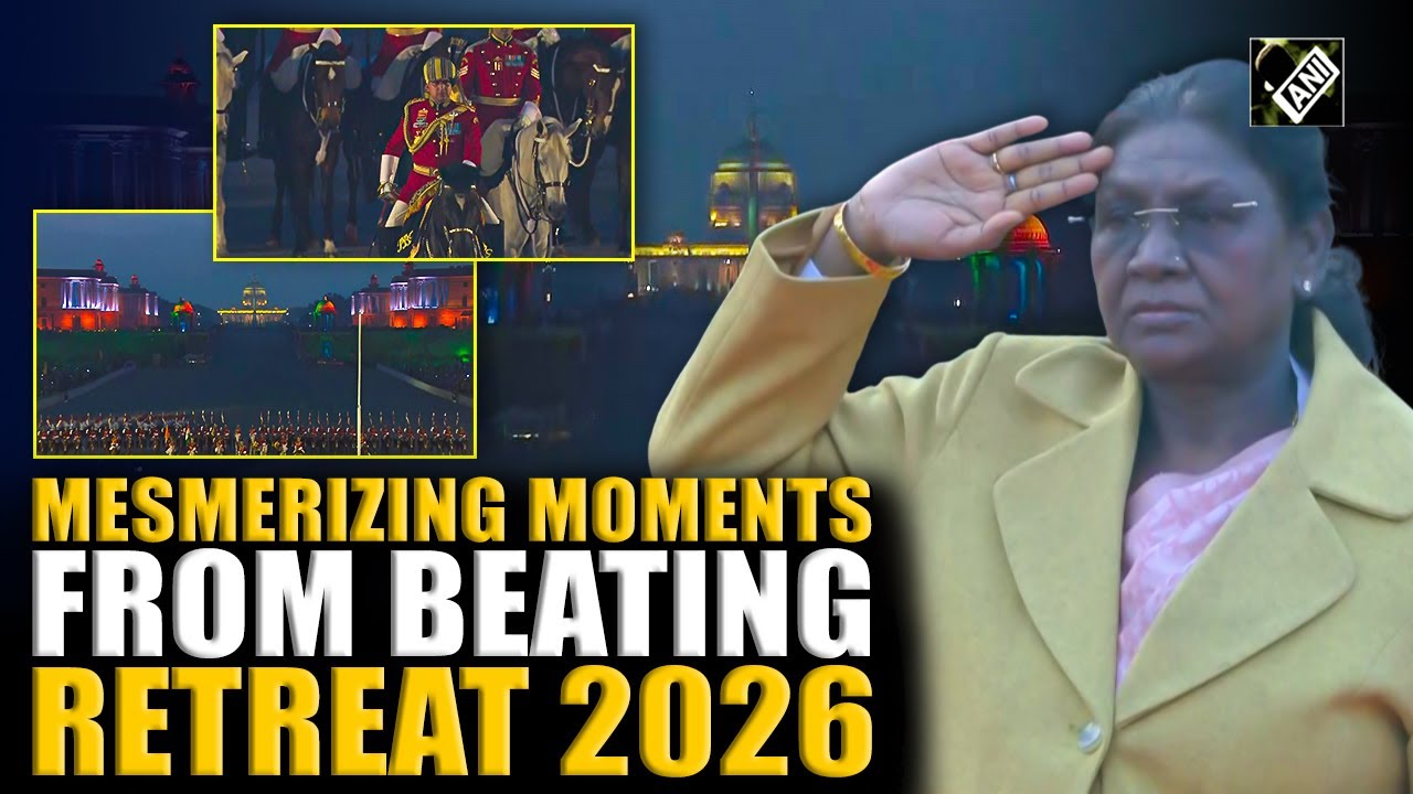 Watch: Mesmerizing views of Beating Retreat Ceremony 2026 at Vijay Chowk