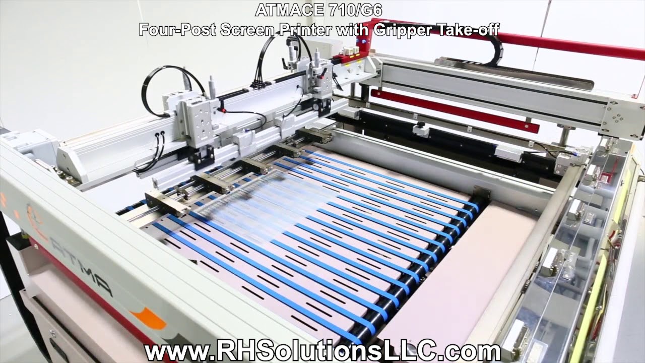 ATMACE 710 Four-Post Screen Printer with Gripper Take-off (Generation 6 ...