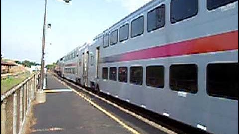 "Comets Meet Multilevels" at Bound Brook 7/13/09---NJ Transit RVL Trains 5724 and 5711
