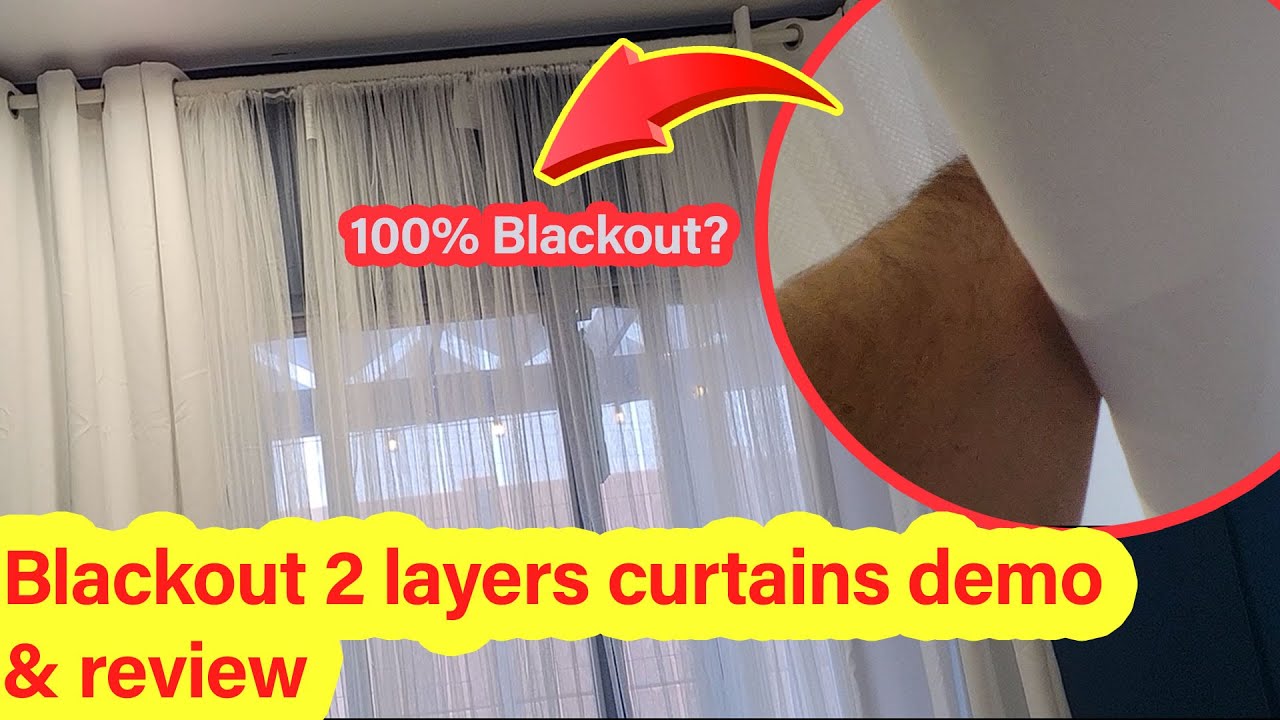 NICETOWN Blackout Curtains Demo Review Living Room Darkening Curtain Panels Review 52 x 95