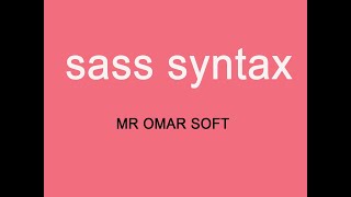 sass syntax